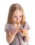 Флейта разноцветна детска, дървена