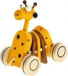 Играчка за дърпане, дървена - Жираф
