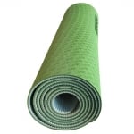 Постелка за йога и фитнес, зелено и сиво
