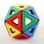 Конструктор Polydron (среден разнер, магнитен) - Матов (96 части)