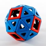 Конструктор Polydron (среден размер, магнитен) - Матов (184 части)