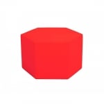 Маса от пяна, шестоъгълна -  Червена 50 х 50 х 35см