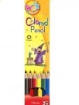 Цветни моливи Beifa WMZ дълги, 6цв