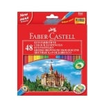 Faber-Castell Цветни моливи Замък 48цв дълги + острилка