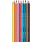 Faber-Castell Цветни моливи Замък, 12 цвята- дълги + острилка